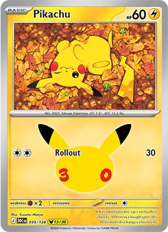Pokémon-Karte Pikachu 035/128