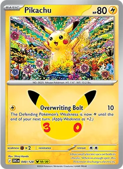 Pokémon-Karte Pikachu 040/128