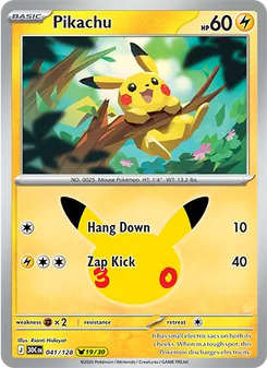 Pokémon-Karte Pikachu 041/128