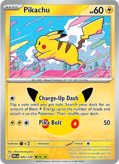 Pokémon-Karte Pikachu 042/128