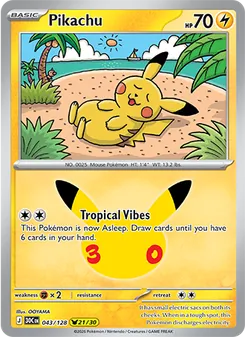 Pokémon-Karte Pikachu 043/128