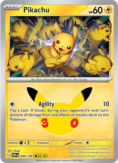 Pokémon-Karte Pikachu 044/128