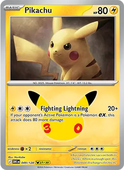 Pokémon-Karte Pikachu 049/128