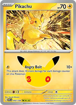 Pokémon-Karte Pikachu 052/128