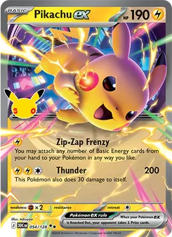 Pokémon-Karte Pikachu ex 054/128