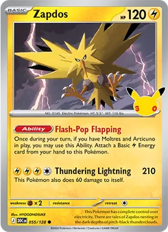 Pokémon-Karte Zapdos 055/128