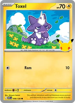 Pokémon-Karte Toxel 058/128