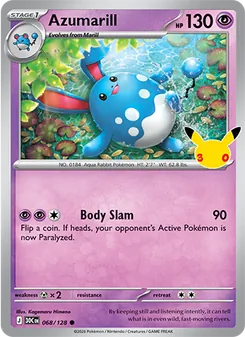 Pokémon-Karte Azumarill 068/128