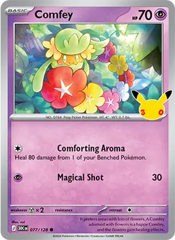 Pokémon-Karte Comfey 077/128