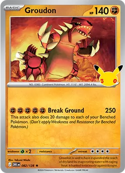 Pokémon-Karte Groudon 082/128