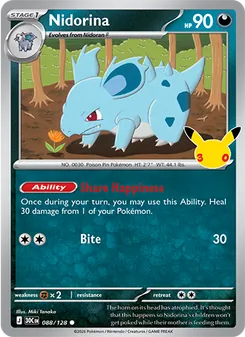 Pokémon-Karte Nidorina 088/128
