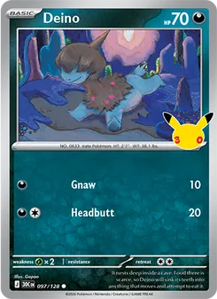 Pokémon-Karte Deino 097/128