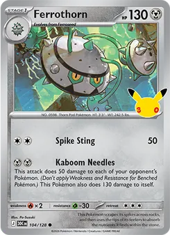 Pokémon-Karte Ferrothorn 104/128