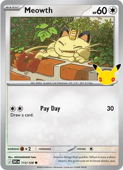 Pokémon-Karte Meowth 113/128