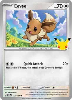 Pokémon-Karte Eevee 117/128