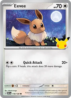 Pokémon-Karte Eevee 118/128
