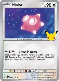 Pokémon-Karte Minior 124/128