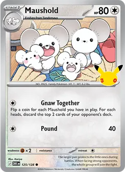 Pokémon-Karte Maushold 125/128