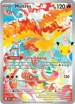 Pokémon-Karte Moltres 130/128