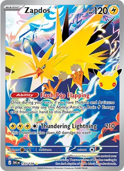Pokémon-Karte Zapdos 133/128