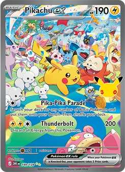 Pokémon-Karte Pikachu ex 149/128