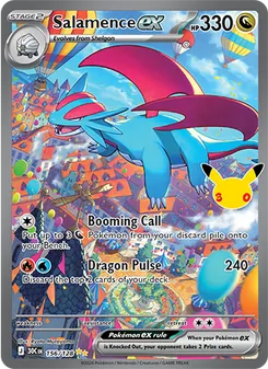 Pokémon-Karte Salamence ex 156/128