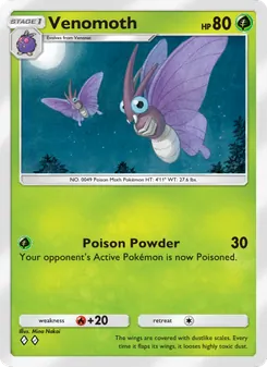 Pokémon-Karte Venomoth 017/226