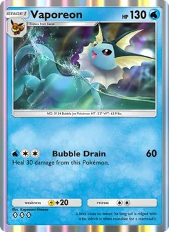 Pokémon-Karte Vaporeon 080/226