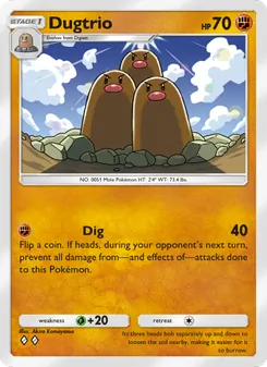Pokémon-Karte Dugtrio 140/226