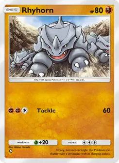 Pokémon-Karte Rhyhorn 156/226