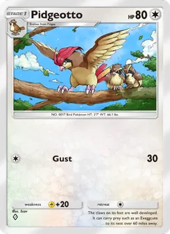 Pokémon-Karte Pidgeotto 187/226