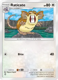 Pokémon-Karte Raticate 190/226