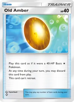 Pokémon-Karte Old Amber 218/226