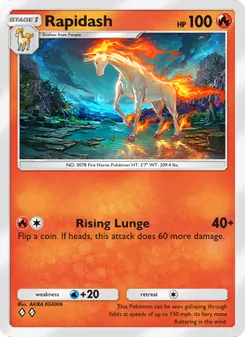 Pokémon-Karte Rapidash 011/068