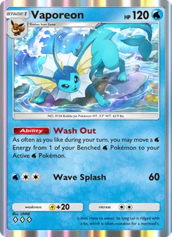 Pokémon-Karte Vaporeon 019/068