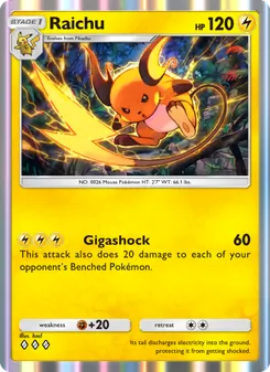 Pokémon-Karte Raichu 026/068