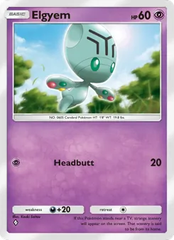 Pokémon-Karte Elgyem 034/068
