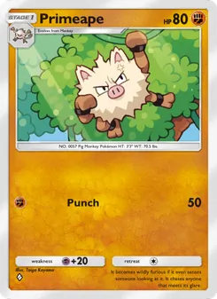 Pokémon-Karte Primeape 042/068