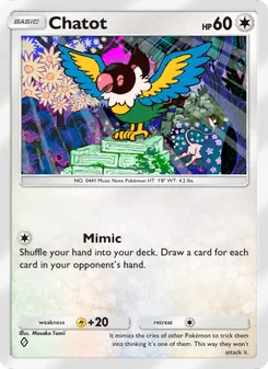 Pokémon-Karte Chatot 062/068