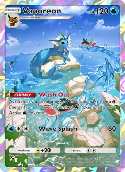 Pokémon-Karte Vaporeon 072/068