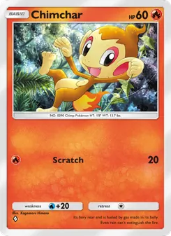 Pokémon-Karte Chimchar 027/140