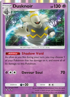 Pokémon-Karte Dusknoir 072/140