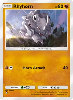 Pokémon-Karte Rhyhorn 080/140