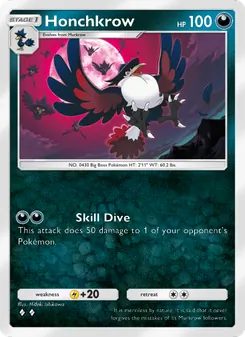 Pokémon-Karte Honchkrow 097/140
