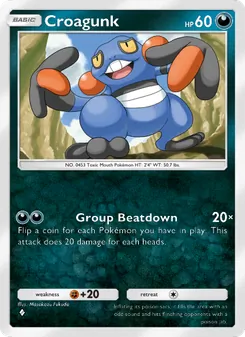 Pokémon-Karte Croagunk 107/140