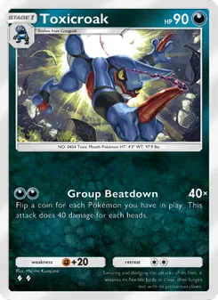 Pokémon-Karte Toxicroak 108/140