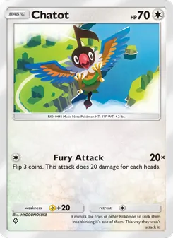 Pokémon-Karte Chatot 141/140