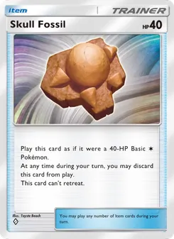 Pokémon-Karte Skull Fossil 144/140