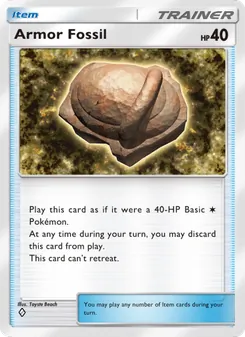 Pokémon-Karte Armor Fossil 145/140