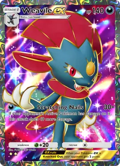 Pokémon-Karte Weavile ex 186/140
